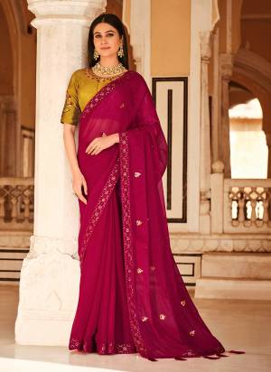 Attrective These Designer Saree in Fine Colored.These Saree And Blouse is Fabricated On Chinon Pair.Its Beautified Fabric With Heavy Thread,Sequance Embroidery Work.