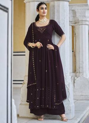 Grab These Beautiful Looking Designer Plazzo Suits.These Top And Bottom is Georgette And Dupatta Is Fabricated On Georgette.Its Beautified With Designer Thread And Sequance,Mirror Embroidery Work.