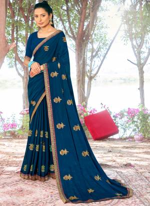 Garb These Saree in Fine Colored.These Saree And Blouse is Georgette Fabricated Pair.Its Beautified Fabric With Designer Jari Embroidery Work.