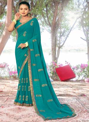 Garb These Saree in Fine Colored.These Saree And Blouse is Georgette Fabricated Pair.Its Beautified Fabric With Designer Jari Embroidery Work.