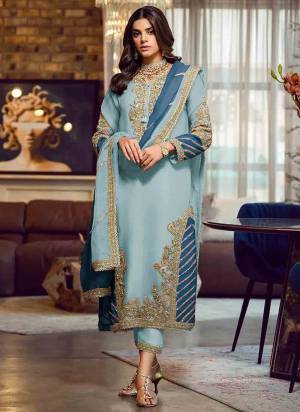 Attrective These Designer Suit in Fine Colored Pair With Bottom And Dupatta.These Top Are Faux Georgette And Dupatta Are Fabricated On Nazmin Pair With Santoon Bottom.Its Beautified With Santoon Inner.Its Beautified With Heavy Designer Embroidery Work.