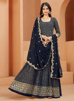 Grab These Anarkali Suit in Fine Colored Pair With Bottom And Dupatta.These Top And Dupatta Are Fabricated On Faux Georgette Pair With Santoon Bottom And Inner.Its Beautified With Heavy Designer Sequance Embroidery Work.