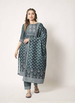 Attrective These Salwar Suit in Fine Colored Pair With Bottom And Dupatta.These Top And Dupatta Are Fabricated On Muslin Pair With Muslin Bottom.Its Beautified With Printed Designer,Sequance Embroidery Work.