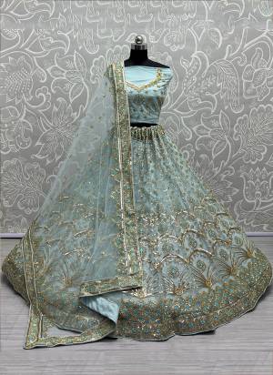 For A Designer Look,Grab These Lehenga Choli With Dupatta in Fine Colored.These Lehenga And Choli Are Bridal Net And Dupatta Are Fabricated On Soft Net Pair.Its Beautified With Designer Fancy Multy Thread,Sequance Embroidery With Hand Work.