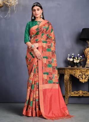 Look Attrective These Designer Party Wear Saree in Fine Colored.These Saree Are Tussar Silk And Blouse Brocade is Fabricated.Its Beautified Designer Printed With Sequance Embroidery Work.