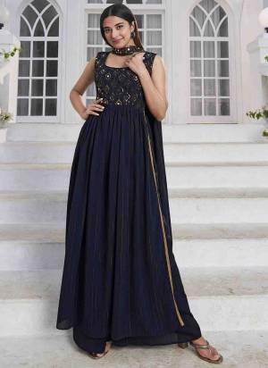 Grab These Beautiful Looking Readymade Designer Plazzo Suits.These Top And Bottom is Georgette And Dupatta Is Fabricated On Georgette.Its Beautified With Designer Thread And Sequance Embroidery Work.