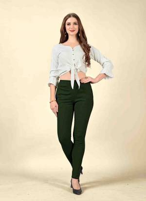 Attrective Looking These Beautiful Looking Readymade Pants.These Pants is Fabricated On Viscose Rayon Lycra.Its Beautified With Solid Color.