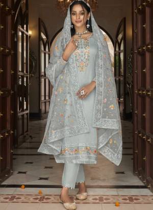 Garb These Salwar Suit in Fine Colored Pair With Bottom And Dupatta.These Top Are Faux Georgette And Bottom Are Fabricated On Santoon Pair With Soft Net Dupatta.Its Beautified With Santoon Inner.Its Beautified With Heavy Designer Embroidery With Diamond Work.