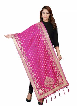 Grab These Beautiful Colored Dupatta.These Dupatta is Fabricated On Banarasi Silk.Its Beautified With Wevon Jacquard Designer.