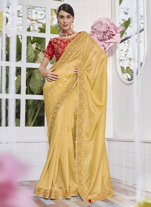 Garb These Party Wear Saree in Fine Colored.These Saree Are Satin Organza And Blouse is Fabricated On Art Silk Pair.Its Beautified With Heavy Embroidery Work.