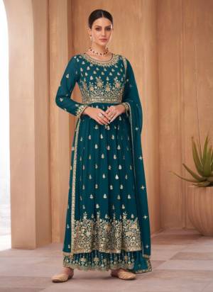 Attrective These Plazzo Suit in Fine Colored Pair With Bottom And Dupatta.These Top And Dupatta Are Fabricated On Georgette Pair With Georgette Bottom.Its Beautified With Santoon Inner.Its Beautified With Heavy Designer Sequance Embroidery Work.