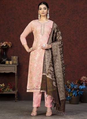 Grab These Salwar Suit in Fine Colored Pair With Bottom And Dupatta.These Top Are Banarasi Silk And Dupatta Are Fabricated On Banarasi Silk Pair With Santoon Bottom.Its Beautified With Wevon Jacquard Designer.