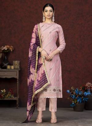 Grab These Salwar Suit in Fine Colored Pair With Bottom And Dupatta.These Top Are Modal Chanderi And Dupatta Are Fabricated On Nazmin Pair With Santoon Bottom.Its Beautified With Embroidery Work With Saburi Printed Dupatta.