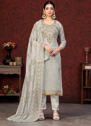 Grab These Salwar Suit in Fine Colored Pair With Bottom And Dupatta.These Top Are Modal Chanderi And Dupatta Are Fabricated On Nazmin Pair With Santoon Bottom.Its Beautified With Embroidery,Hand Work.