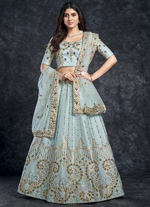 For A Designer Look,Grab These Lehenga Choli in Fine Colored.These Lehenga And Choli Are Fabricated On Italian Silk Pair With Butterfly Net Dupatta.Its Beautified With Designer Thread, Sequance Embroidery,Diamond Work.