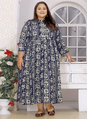 Grab These Beautiful Looking Readymade Long Kurti.These Kurti is Fabricated On Rayon.Its Beautified With Designer Printed With Hand Work.