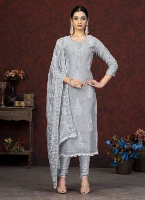 Grab These Salwar Suit in Fine Colored Pair With Bottom And Dupatta.These Top Are Modal Chanderi And Dupatta Are Fabricated On Nazmin Pair With Santoon Bottom.Its Beautified With Embroidery,Hand Work.