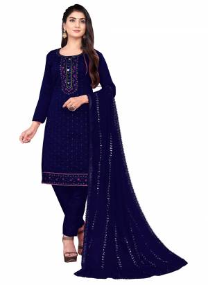 Grab These Suit in Fine Colored Pair With Bottom And Dupatta.These Top Are Chanderi Cotton And Dupatta Are Fabricated On Chinon Pair With Santoon Bottom.Its Beautified With Santoon Bottom.Its Beautified With Designer Embroidery Work.