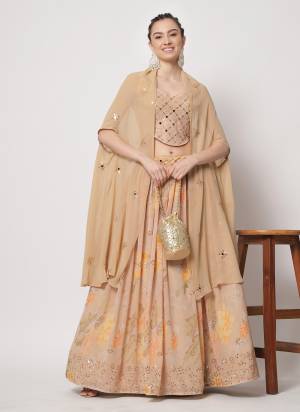 A Designer Look,Grab These Lehenga Choli in Fine Colored.These Lehenga And Blouse And Dupatta Are Fabricated On Georgette.Its Beautified With Printed,Thread,Sequance Embroidery Work.