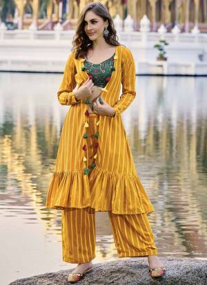 Grab These Beautiful Looking Designer Plazzo Suits With Koti.These Top Are Chinon And Bottom  And Koti Is Fabricated On Georgette.Its Beautified With Wevon Designer With  Embroidery Work.