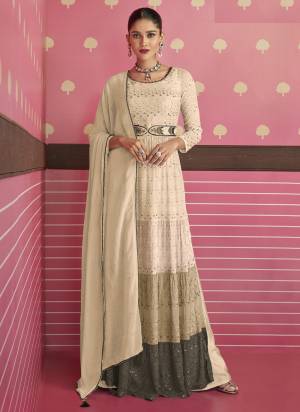 Attrective These Nyra Cut Salwar Suit in Fine Colored Pair With Bottom And Dupatta.These Top And Bottom Are Georgette And Pair With Georgette Dupatta.Its Beautified With Santoon Inner.Its Beautified With Heavy Designer Thread,Sequance Embroidery Work.