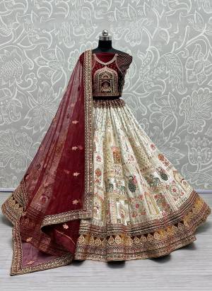 For A Designer Look,Grab These Lehenga Choli With Dupatta in Fine Colored.These Lehenga And Choli Are Velvet And Dupatta Are Fabricated On Soft Net Pair.Its Beautified With Designer Fancy Multy Thread,Sequance,Dori Embroidery,Diamond Work.