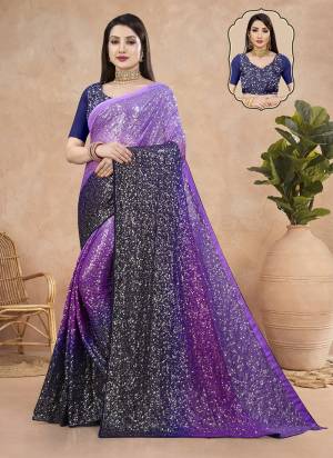 Attrective Look These Saree in Fine Colored.These Saree Are Georgette And Blouse is Art Silk Fabricated.Its Beautified With Heavy Sequance Designer Embroidery Work.