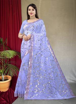 Attrective Look These Saree in Fine Colored.These Saree Are Georgette And Blouse is Art Silk Fabricated.Its Beautified With Heavy Sequance Designer Embroidery Work.