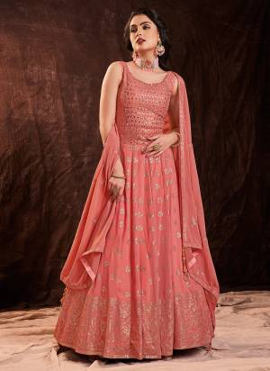 Attrective These Readymade Gown With Dupatta in Fine Colored.These Gown Are Georgette Fabricated On Georgette Dupatta.Its Beautified With Heavy Designer Sequance Embroidery Work.