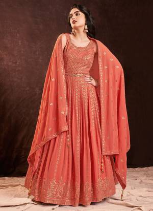 Attrective These Readymade Gown With Dupatta in Fine Colored.These Gown Are Georgette Fabricated On Georgette Dupatta.Its Beautified With Heavy Designer Sequance Embroidery Work.