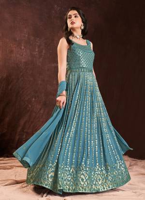 Attrective These Readymade Gown With Dupatta in Fine Colored.These Gown Are Georgette Fabricated On Georgette Dupatta.Its Beautified With Heavy Designer Sequance Embroidery Work.