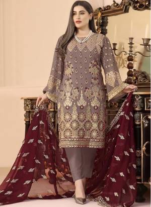 Attrective These Designer Suit in Fine Colored Pair With Bottom And Dupatta.These Top Are Faux Georgette And Dupatta Are Fabricated On Nazmin Pair With Santoon Bottom.Its Beautified With Santoon Inner.Its Beautified With Heavy Designer Embroidery Work.