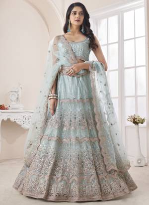 For A Designer Look,Grab These Lehenga Choli in Fine Colored.These Lehenga And Choli Are Fabricated On Soft Net Pair With Soft Net Dupatta.Its Beautified With Heavy Designer Embroidery,Zarkan Work.