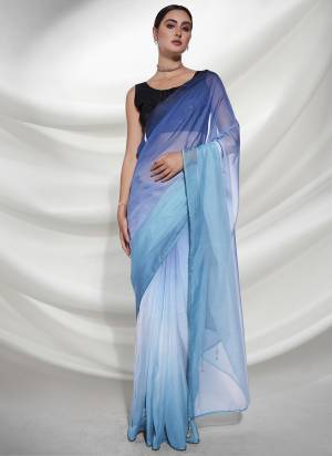 Grab These Party Wear Saree in Fine Colored.These Saree is Fabricated On Organza Pair With Art Silk Blouse.Its Beautified With Heavy Sequance Embroidery Work.