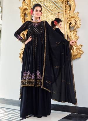 Grab These Beautiful Looking Designer Plazzo Suits.These Top And Bottom is Georgette And Dupatta Is Fabricated On Georgette.Its Beautified With Designer Thread And Sequance Embroidery Work.