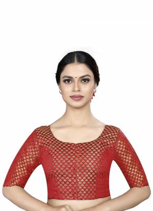 Grab These Beautiful Colored Readymade Blouse.Its Fabricated On Banarasi Silk Come With Jacquard Weaving Designer.Buy Now.