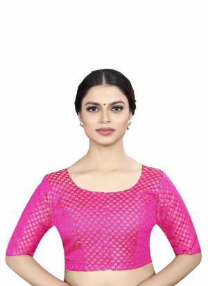 Grab These Beautiful Colored Readymade Blouse.Its Fabricated On Banarasi Silk Come With Jacquard Weaving Designer.Buy Now.