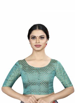 Grab These Beautiful Colored Readymade Blouse.Its Fabricated On Banarasi Silk Come With Jacquard Weaving Designer.Buy Now.