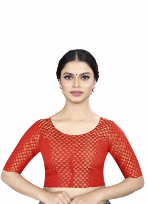 Grab These Beautiful Colored Readymade Blouse.Its Fabricated On Banarasi Silk Come With Jacquard Weaving Designer.Buy Now.