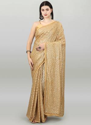 Garb These Fancy Saree in Fine Colored.These Saree Are Georgette And Blouse is Mono Banglori Fabricated.Its Beautified With Designer Sequance Embroidery Work.