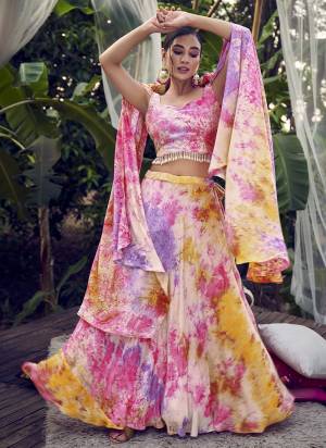 For A Designer Look,Grab These Lehenga Choli in Fine Colored.These Lehenga And Blouse Are Fabricated On Silk Pair With Silk Dupatta.Its Beautified With Designer Printed.