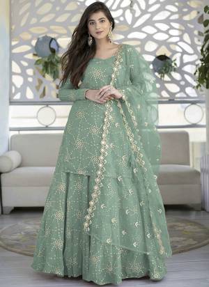 Attrective These Lehenga Suit in Fine Colored Pair With Bottom And Dupatta.These Top Are Georgette And Bottom Are Georgette And Pair With Net Dupatta.Its Beautified With Santoon Inner.Its Beautified With Heavy Designer Sequance Embroidery Work.