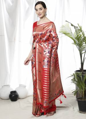 Garb These Party Wear Saree in Fine Colored.These Saree And Blouse is Fabricated On Banarasi Soft Silk.Its Beautified With Weaving Fancy Meena Jari Designer.