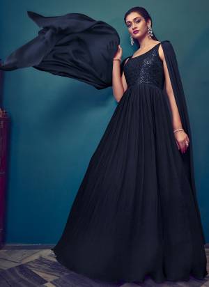 Grab These Beautiful Looking Designer Gown With Dupatta.These Gown And Dupatta Is Fabricated On Georgette.Its Beautified With Designer Thread,Sequance Embroidery Work.