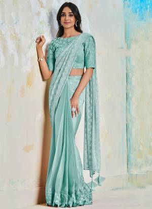 Look Attrective These Designer Party Wear Saree in Fine Colored.These Saree Are Satin Silk And Blouse Satin Silk is Fabricated.Its Beautified Designer Embroidery Work.