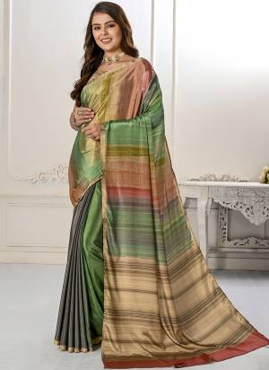 Garb These Designer Party Wear Saree in Fine Colored.These Saree And Blouse is Fabricated On Crepe Silk Pair.Its Beautified With Designer Digital Printed.