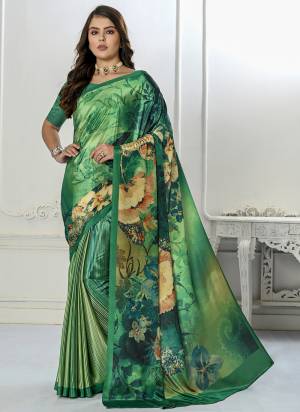 Garb These Designer Party Wear Saree in Fine Colored.These Saree And Blouse is Fabricated On Crepe Silk Pair.Its Beautified With Designer Digital Printed.