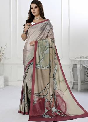 Garb These Designer Party Wear Saree in Fine Colored.These Saree And Blouse is Fabricated On Crepe Silk Pair.Its Beautified With Designer Digital Printed.