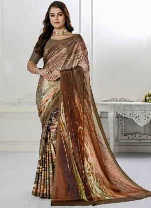 Garb These Designer Party Wear Saree in Fine Colored.These Saree And Blouse is Fabricated On Crepe Silk Pair.Its Beautified With Designer Digital Printed.