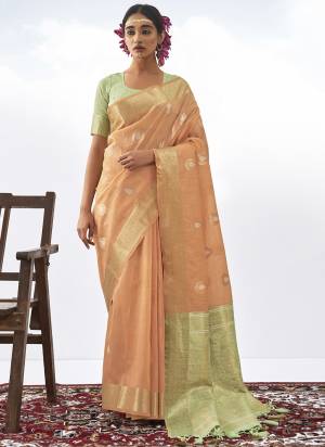 Attrective These Party Wear Saree in Fine Colored.These Saree And Blouse is Fabricated On Banarasi Silk Pair.Its Beautified With Woven Jari Designer.